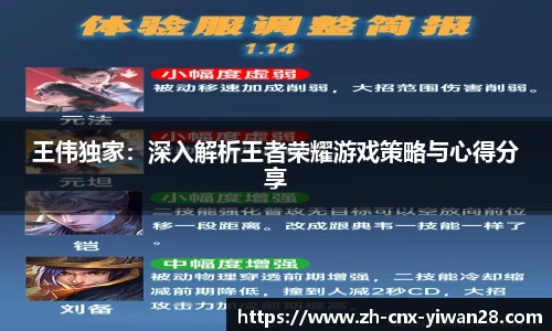 王伟独家：深入解析王者荣耀游戏策略与心得分享